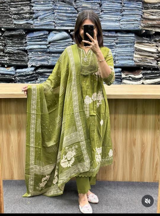 Jaipuri anarkali 3pcs wholesale suppliers of kurtis in mumbai